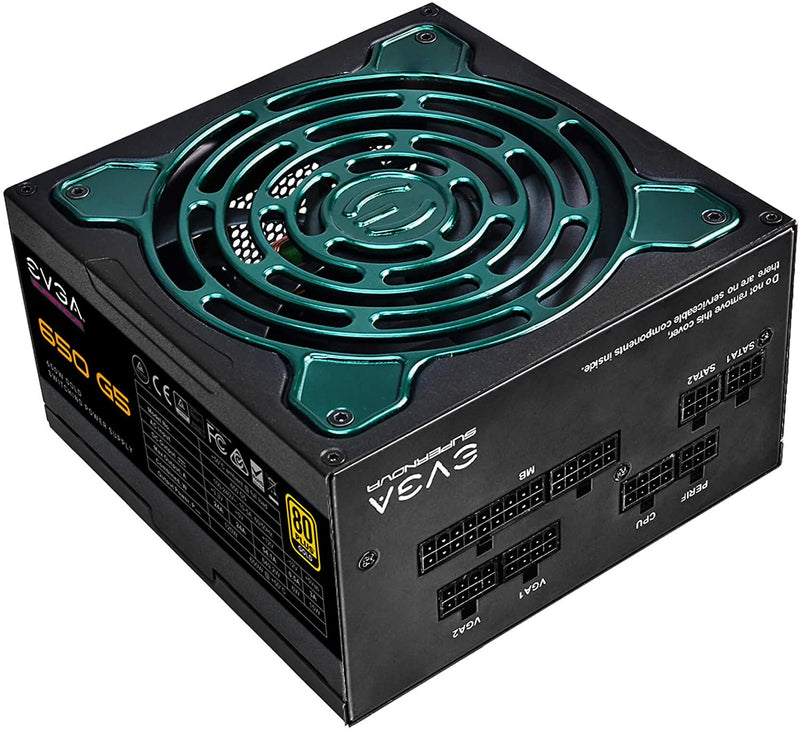 EVGA 220-G5-0650-X1 Super Nova 650 G5, 80 Plus Gold 650W, Fully Modular, ECO Mode with Fdb Fan, 10 Year Warranty, Compact 150mm Size, Power Supply