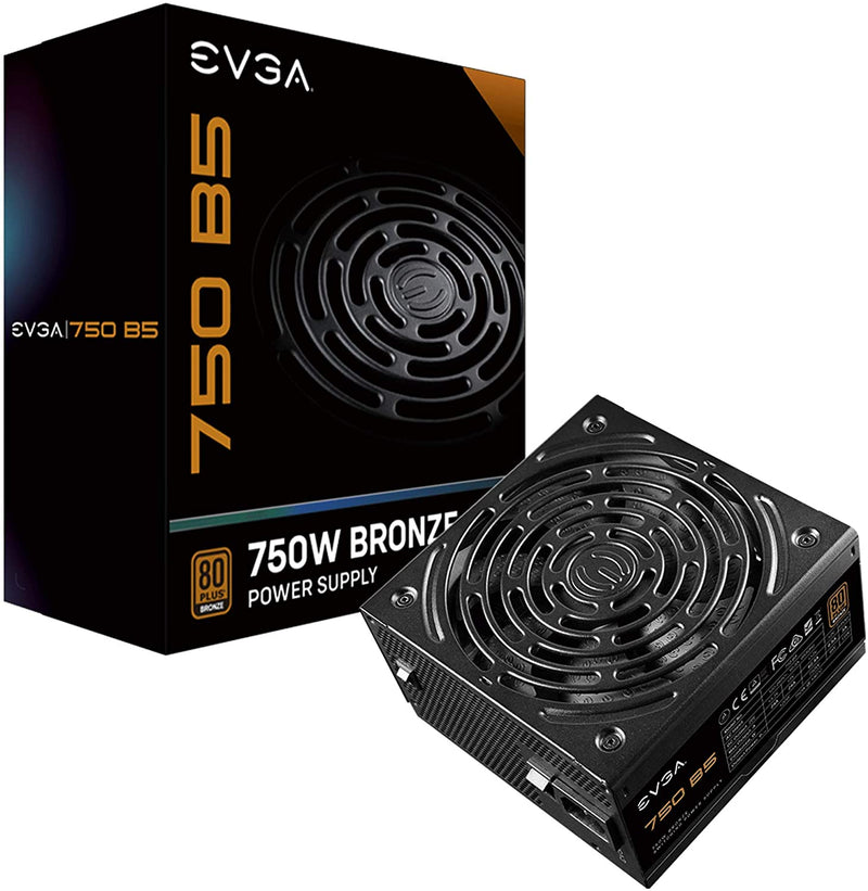 EVGA 750 B5, 80 Plus BRONZE 750W, Fully Modular, EVGA ECO Mode, 5 Year Warranty, Compact 150mm Size, Power Supply 220-B5-0750-V1