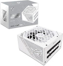 ASUS ROG Strix 850W White Edition PSU, Power Supply (ROG heatsinks, Axial-tech Fan Design, Dual Ball Fan Bearings, 0dB Technology, 80 Plus Gold Certification, Fully Modular Cables, 10-Year Warranty)