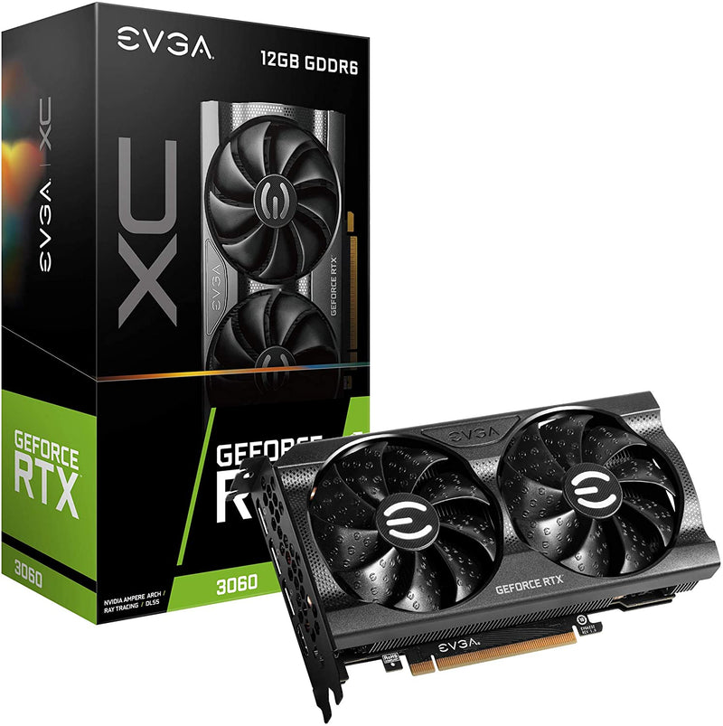 EVGA GeForce RTX 3060 XC Gaming, 12G-P5-3657-KR, 12GB GDDR6, Dual-Fan, Metal Backplate