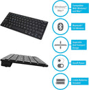 Targus Multi-Platform Bluetooth Keyboard Slim Compact Design with Scissor Switch Keys, Battery Life Indicator Compatible with Windows, Mac, iOS and Android, Black (AKB55TT)
